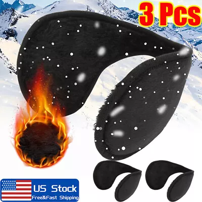 3x Ear Muffs Winter Ear Warmers Fleece Earwarmer Men Women Behind-the-Head Band • $6.78