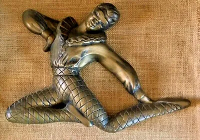 Vintage Plaster Male Ballet Dancer HARLEQUIN Mid Century 1950s Wall Art Decor • $19.99