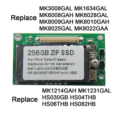 256GB ZIF SSD Upgrade MK3008GAL MK8010GAH MK1634GAL For IPod 5th 7th Gen Classic • $43.93