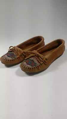 Minnetonka 471K El Paso Kilty Moccasins Women’s Size 7 Brown Suede • $29.95