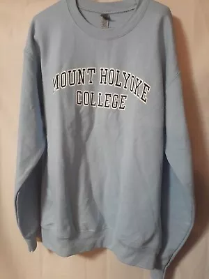 NWT Mount Holyoke College Crew Neck Pullover Sweatshirt UNISEX ADULT MEDIUM $40 • $29.99