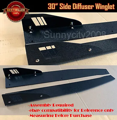 30  Textured Black Side Skirt Splitter Winglet Wing Canard Diffusers For VW.. • $59.86