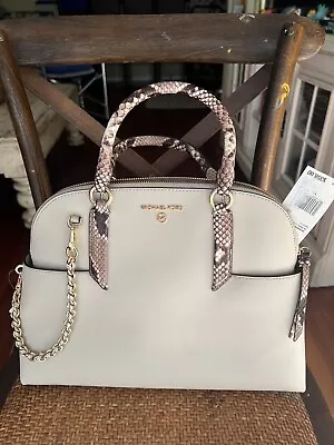 Michael Kors Hudson Large Dome Satchel Sand NWT! • $175