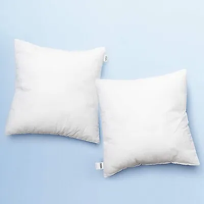 Set Of 2 Nestl Throw Pillow Inserts 20x20 White Machine Washable • $19.99