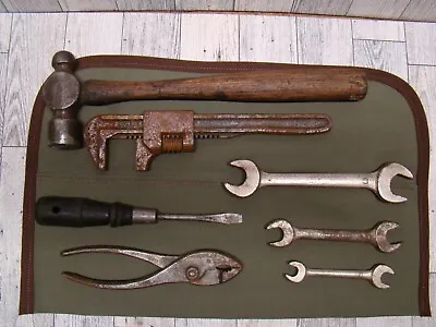 Vintage Tool Kit W/ Reproduction Tool Bag Vintage Old Tool Set VLCHEK Wrench Gm • $219.99