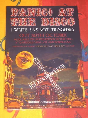 Panic! At The Disco - I Write Sins Not Tragedies -  Laminated Promo  Poster • $15.95