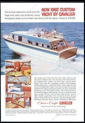 1962 Chris Craft Cavalier Custom Yacht Boat Color Photo Vintage Print Ad • $9.99