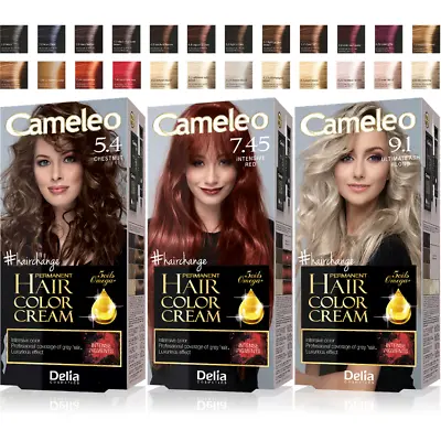 Cameleo Omega+ Permanent Colour Cream Hair Dye Cover Grey Hair - 24 SHADES • £6.99