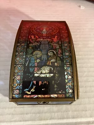 Via Vermont Glass Trinket Box Nativity Scene 5  X 3  X 2  • $30