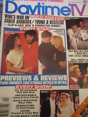 Kim Zimmer Robert Woods - Daytime TV Magazine 1990 • $9.99