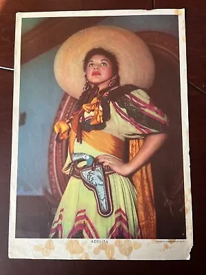 Vintage ADELITA Mexican Model Revolutionary Character Poster From 1960's #4 • $27.99