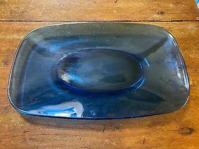 Duralex Vereco Blue Platter - France • $34.95