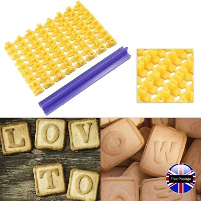 Alphabet Number Letter Cookie Biscuit Stamp Cutter Embosser Cake Mould Tools UK • £3.78