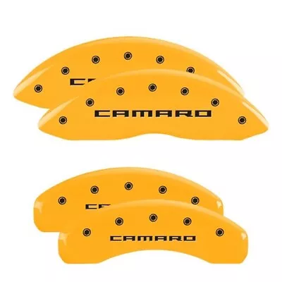 MGP Caliper Covers Set Of 4 Yellow Finish Black Camaro (Gen 5/6) • $289