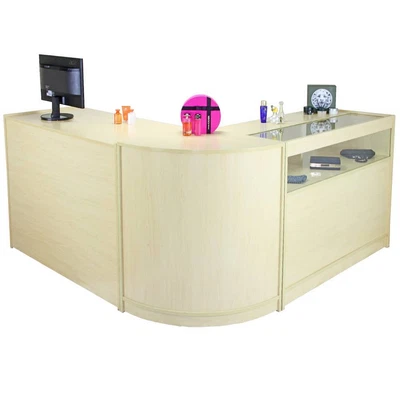 £499.99 • Buy Retail Counter Maple Shop Display Storage Cabinets Shelves Glass Showcase Galaxy