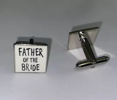 Wedding Cufflinks Father Of The Bride Square Mens Cuff Link Usher Pageboy Groom • £2.97