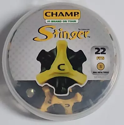 CHAMP STINGER Replacement Soft Golf Spikes Cleats 22Ct Fits Small Metal Threads • $8.99