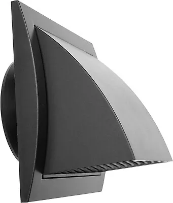 4'' Inch Exhaust Hood Vent With Rain Cover And Flap Black/Anthracite • $25