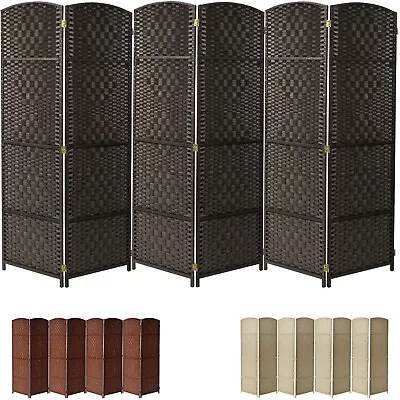 6' Tall Foldable Panel Partition Wall Room Divider Double Hinged Privacy Screen • $181.99