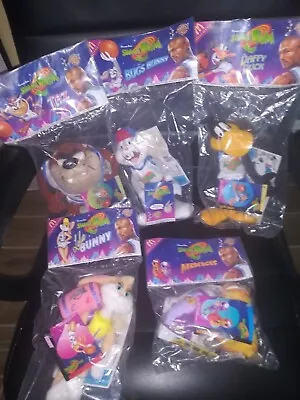 McDonalds Space Jam Looney Tunes Squad Monstars 1996 Plush Lot Of 5 Sealed NEW • $125