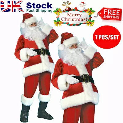 £21.99 • Buy SANTA CLAUS COSTUME Father Outfit Christmas Fancy Dress Party Cosplay Suit Adult