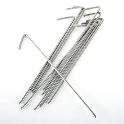 $19.68 • Buy 10/ 30/ 50Pcs Tent Pegs Steel Ground Camping Stakes Outdoor Nail 4mm Heavy Duty