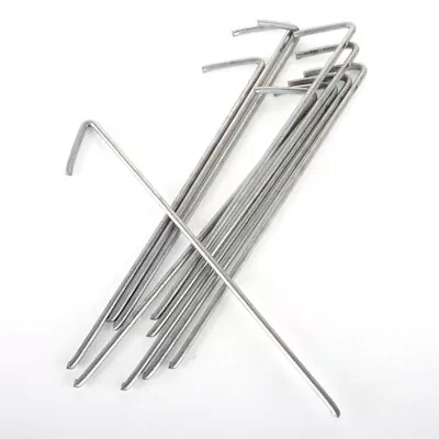 10/ 30/ 50Pcs Tent Pegs Steel Ground Camping Stakes Outdoor Nail 4mm Heavy Duty • $12.99