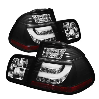 Spyder BMW E46 3-Series 02-05 4Dr Light Bar Style LED Tail Lights Black • $317.95