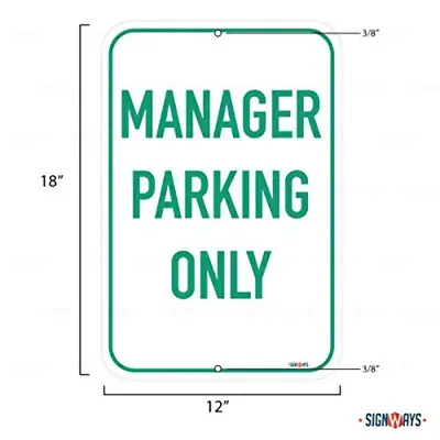Manager Parking Only (Green) Sign • $29.95