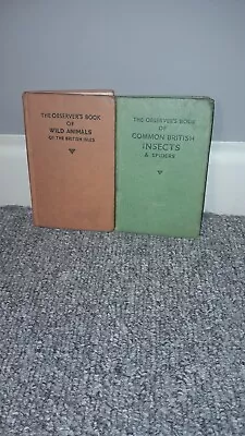 The Observer's Books Of Wild Animals & Insects & Spiders Vintage 1950s X 2 Books • £9.99