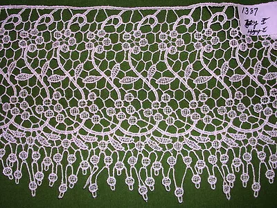  LACE RAYON VENISE IVORY BRIDAL TRIM 5-1/2  FINE FABRIC DRESS #1387v • $5.90