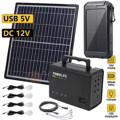 Generator Portable Solar Panel Kit Power Station Battery Pack Charger Power Bank • $18.48