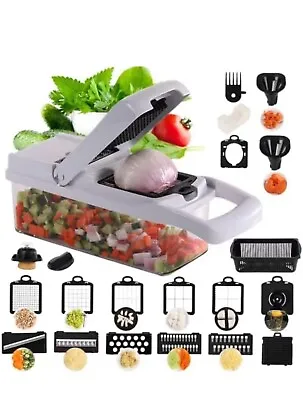 22-in-1 Vegetable Chopper Kitchen Mandoline Vegetable Cutter Slicer Fruit Dicer • £11.99