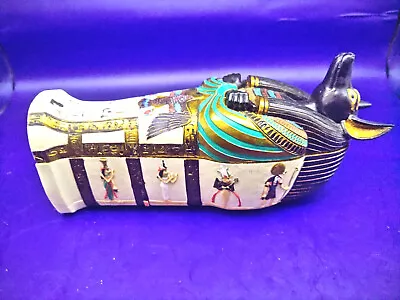 Egyptian God Anubis Jackal Sarcophagus 7  Mummy In Coffin VERONESE 2000 • $49