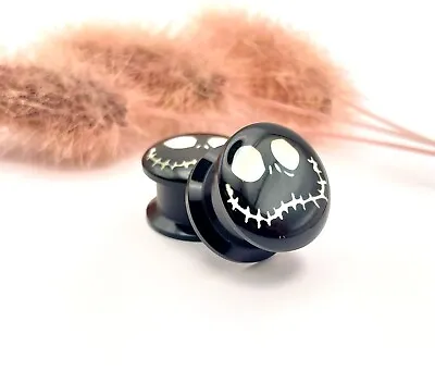 Jack Skellington Halloween Ear Plugs Gauges Tunnels Iridescent Gauges 2g-30mm • $16.99