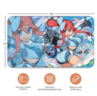 £26.34 • Buy Custom Board Card Games PlayMat The Girls Skyla Games Mousepad PTCG MTG Play Mat