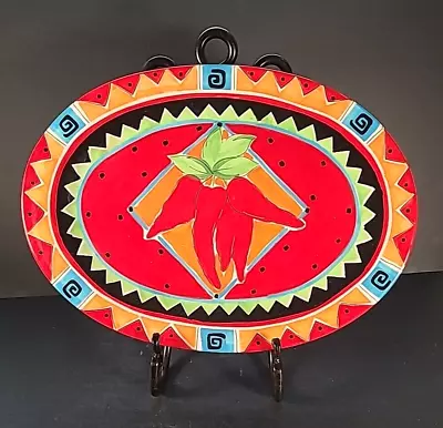 Chili Pepper 16  Platter Party Dish Hausen Ware South West Aztec Desert Rare • $64