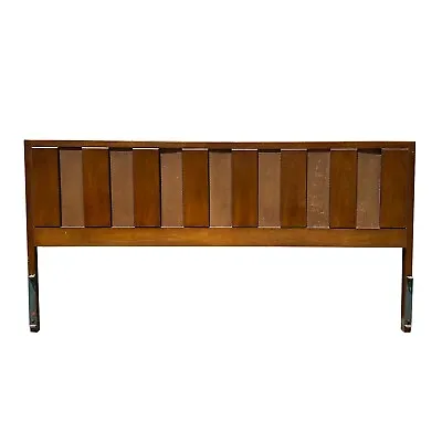 Vintage Mid Century Modern King Size Headboard Danish Modern Style Walnut MCM • $750