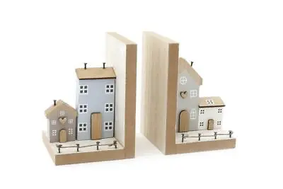 Wooden Houses Design Bookends • £9.99