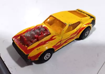 Vintage 1973 Matchbox Rolamatics 1/64 Mustang Piston Popper Yellow Flames TC-138 • $14.95