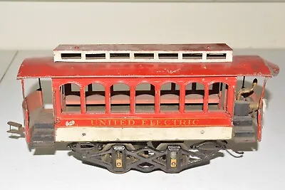 Voltamp /Lionel Prewar Standard Gauge Tin Toy Trolley 2 Gauge Beautiful • $6275