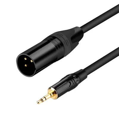 3.5mm 1/8 Inch TRS Male To XLR Male Balanced Microphone Cable B38 • $11.99