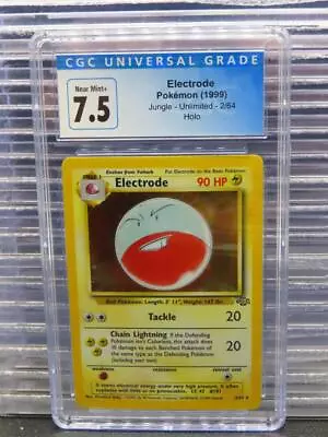 1999 Pokemon Jungle Electrode Holo Unlimited 2/64 CGC 7.5 • $10.50