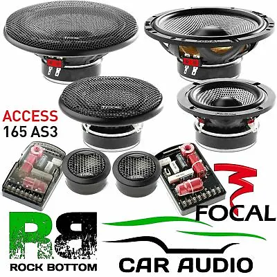 Focal 165AS3 ACCESS 160 Watts 6.5  3 Way Component Kit Car Van Speakers Pair • £229.99