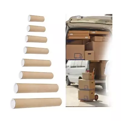 Long Mailing Tubes With Caps Durable Tube Parcel Kraft Drawing Holder Cardboard • $12.51