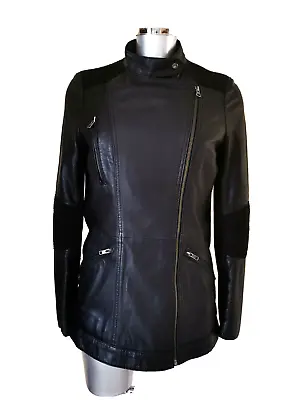 Athé Vanessa Bruno - Leather Jacket Lambskin Flexible - Black - Size 36fr - • $108.27