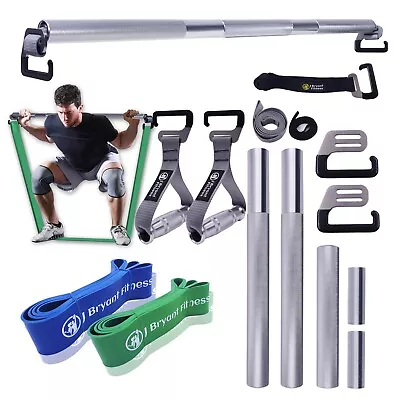 96cm Long Resistance Band Exercise Metal Bar Set Home Squat Deadlift Workout • $141.77