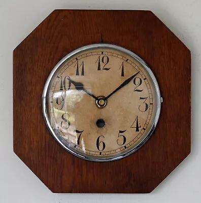 Vintage 24cm Wooden Wall Clock - Retro Mid Century 1950s Country Kitchen Antique • £49.99