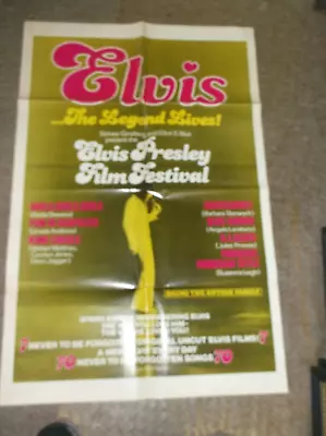 Elvis Presley Film Festival (1970's) Original One Sheet Poster 27 By41  • $79.95