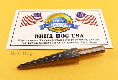 DrillHog USA 4-12mm Metric Step Drill Bit UNIBIT M7 9 Steps Lifetime Warranty  • $18.99
